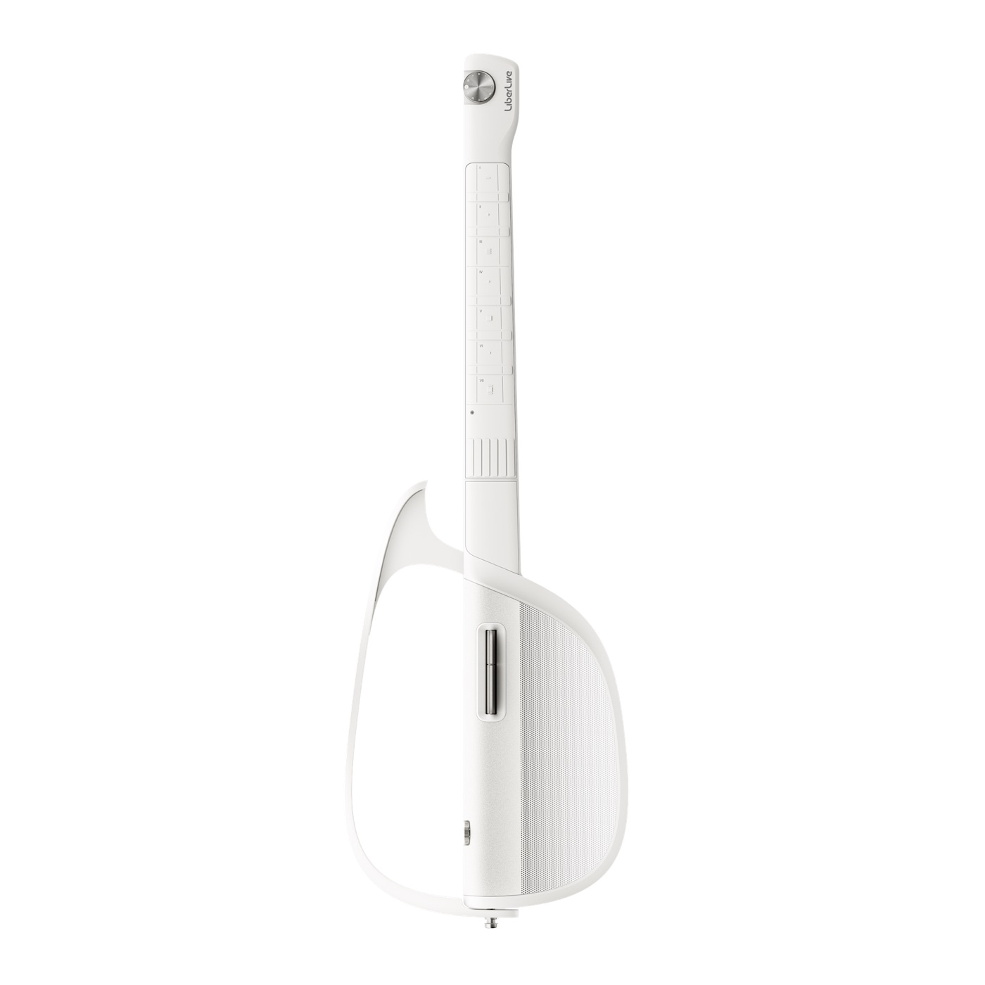 LiberLive C2 smart guitar in white, front view