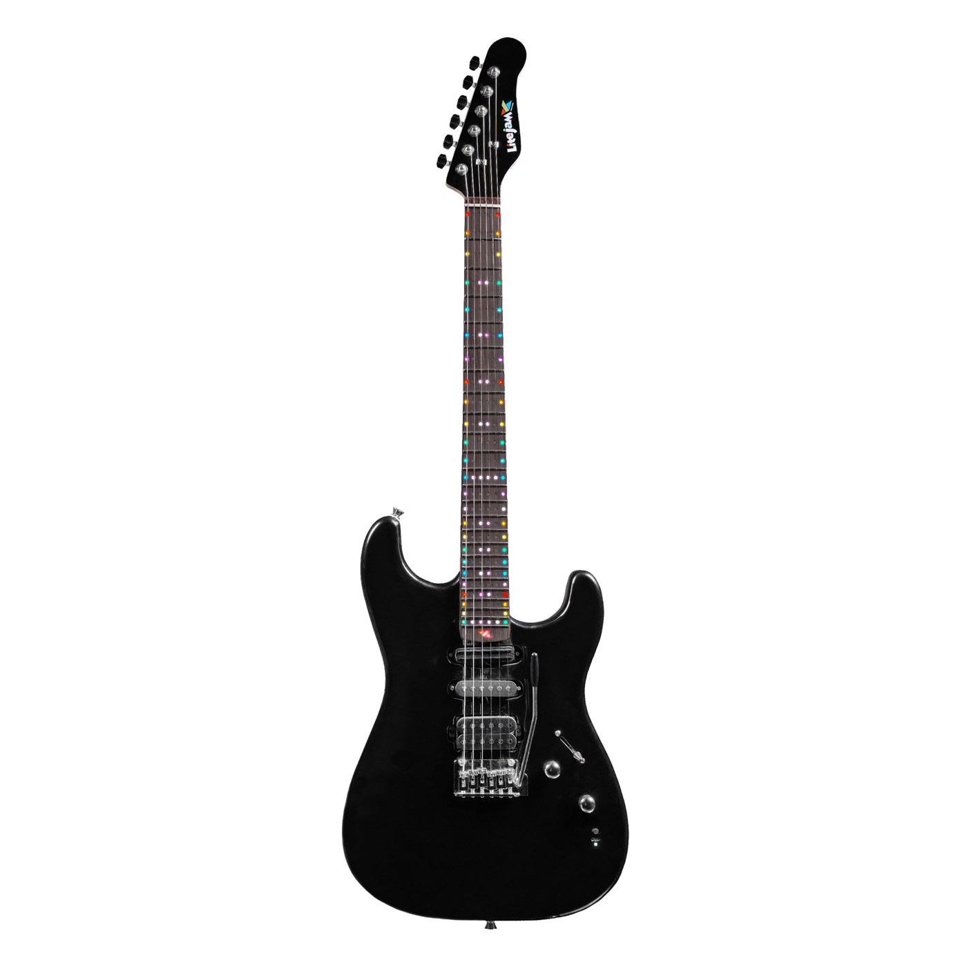LiteJam Electric Guitar RGB 24 in black