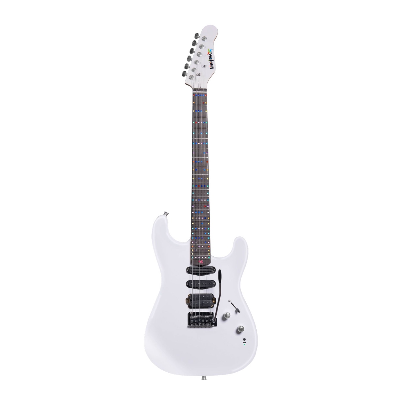 LiteJam Electric Guitar RGB 24 in white